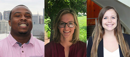 NSF Graduate Research Fellows Isaiah Borne, Taylor Hatridge, and Maggie Manspeaker