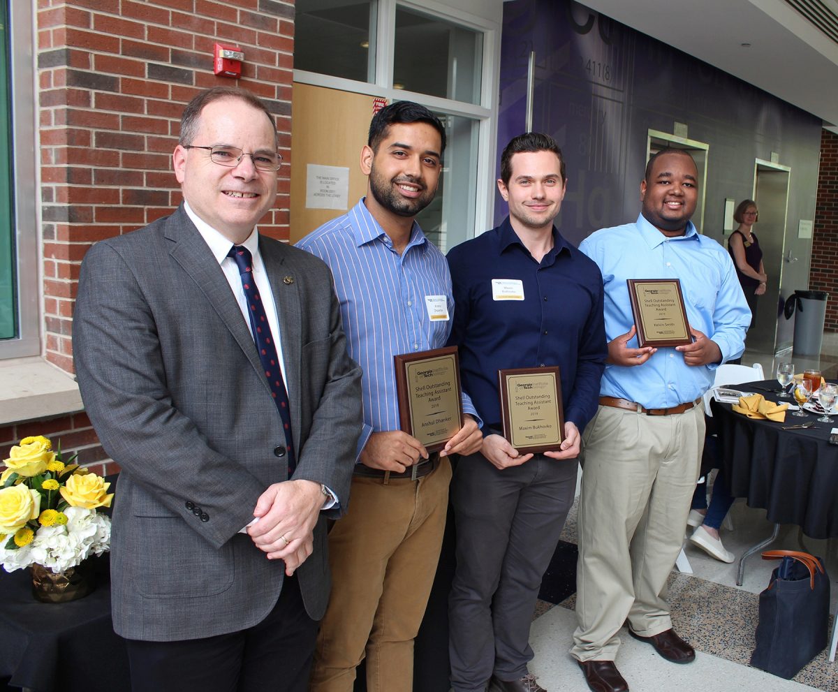 School Chair David Sholl and Teaching Assistant Winners