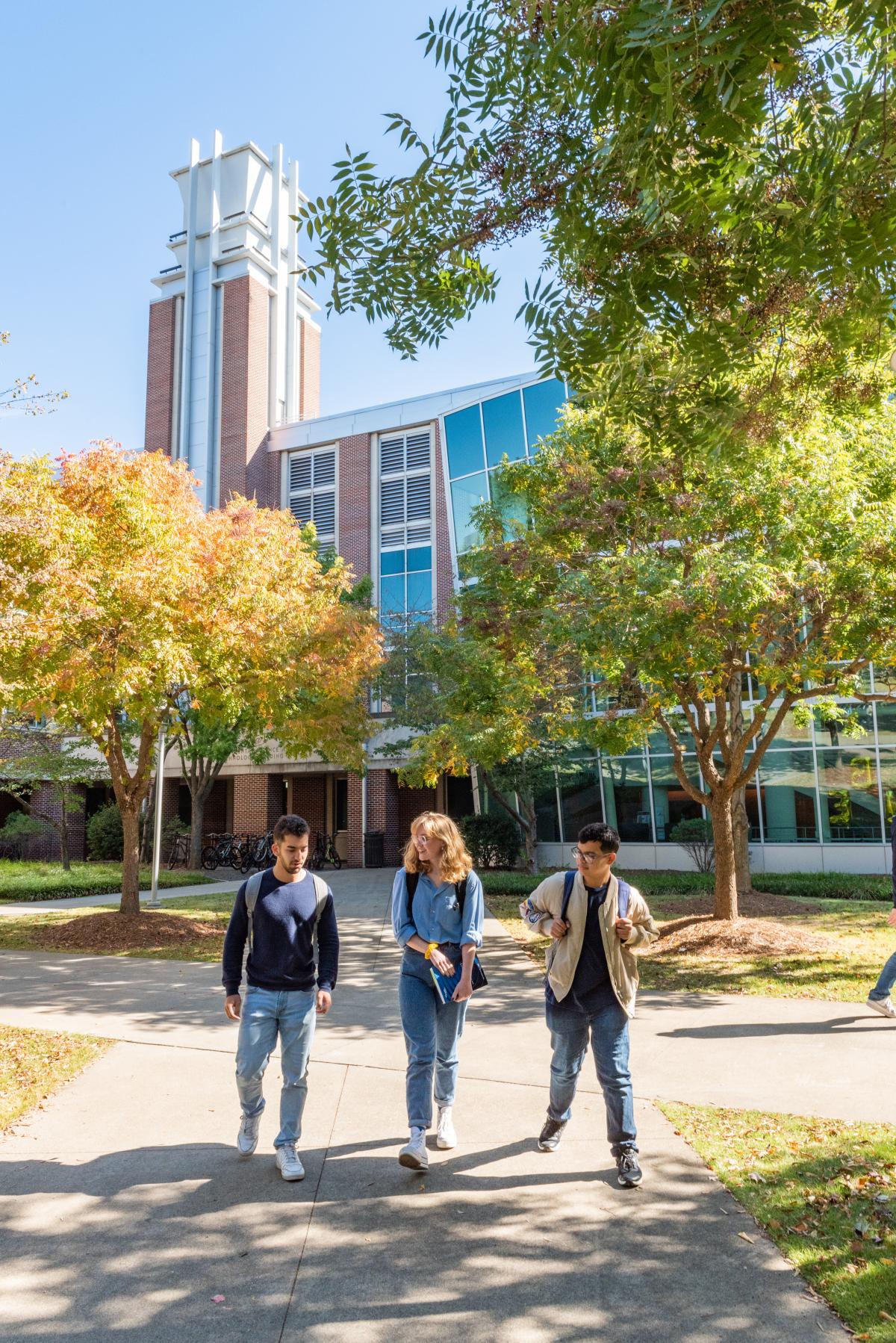 Ford ES&T Building with students walking