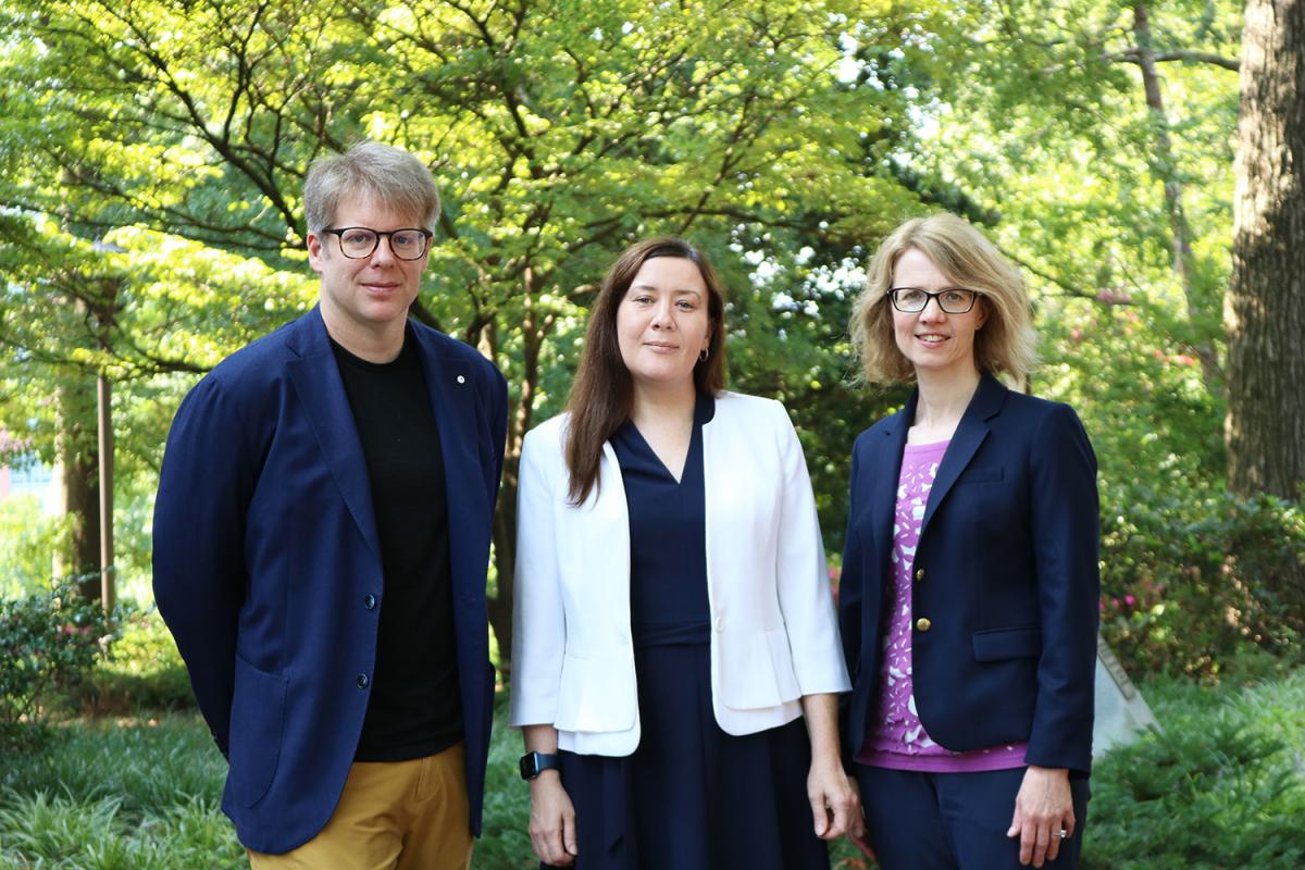 Henry (Pete) La Pierre, Anna Erickson, Martha Grover (photo: Jess Hunt-Ralston)gy to Establish the Transuranic Chemistry Center of Excellence