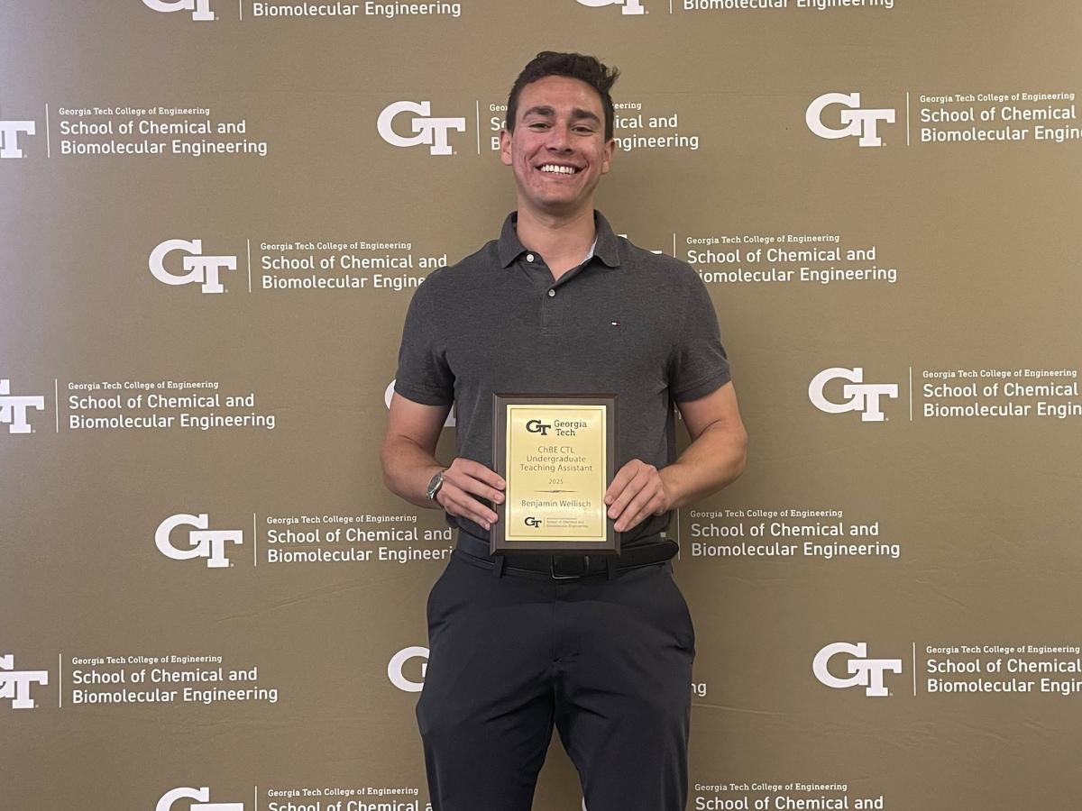 CHBE CTL Undergraduate Teaching Assistant Benjamin Wellisch